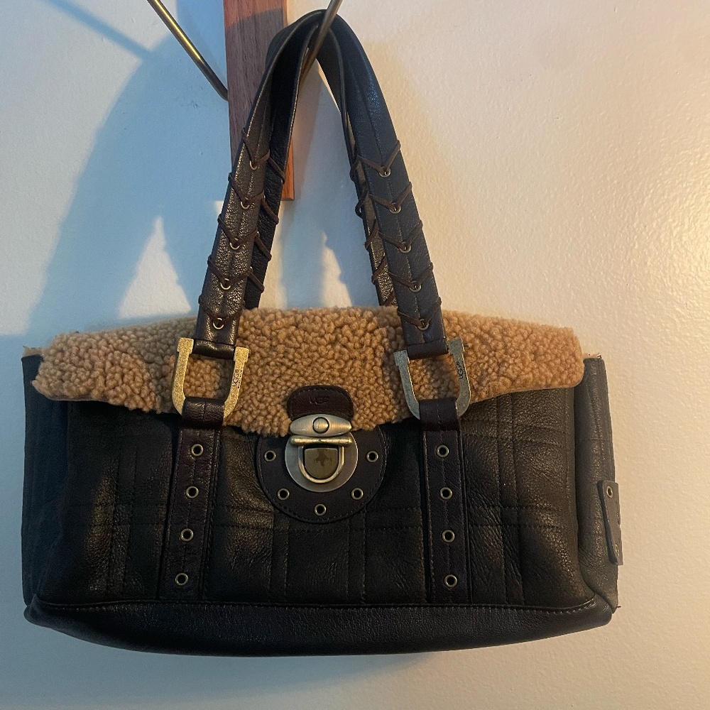 Vintage UGG Shearling Satchel in Brown